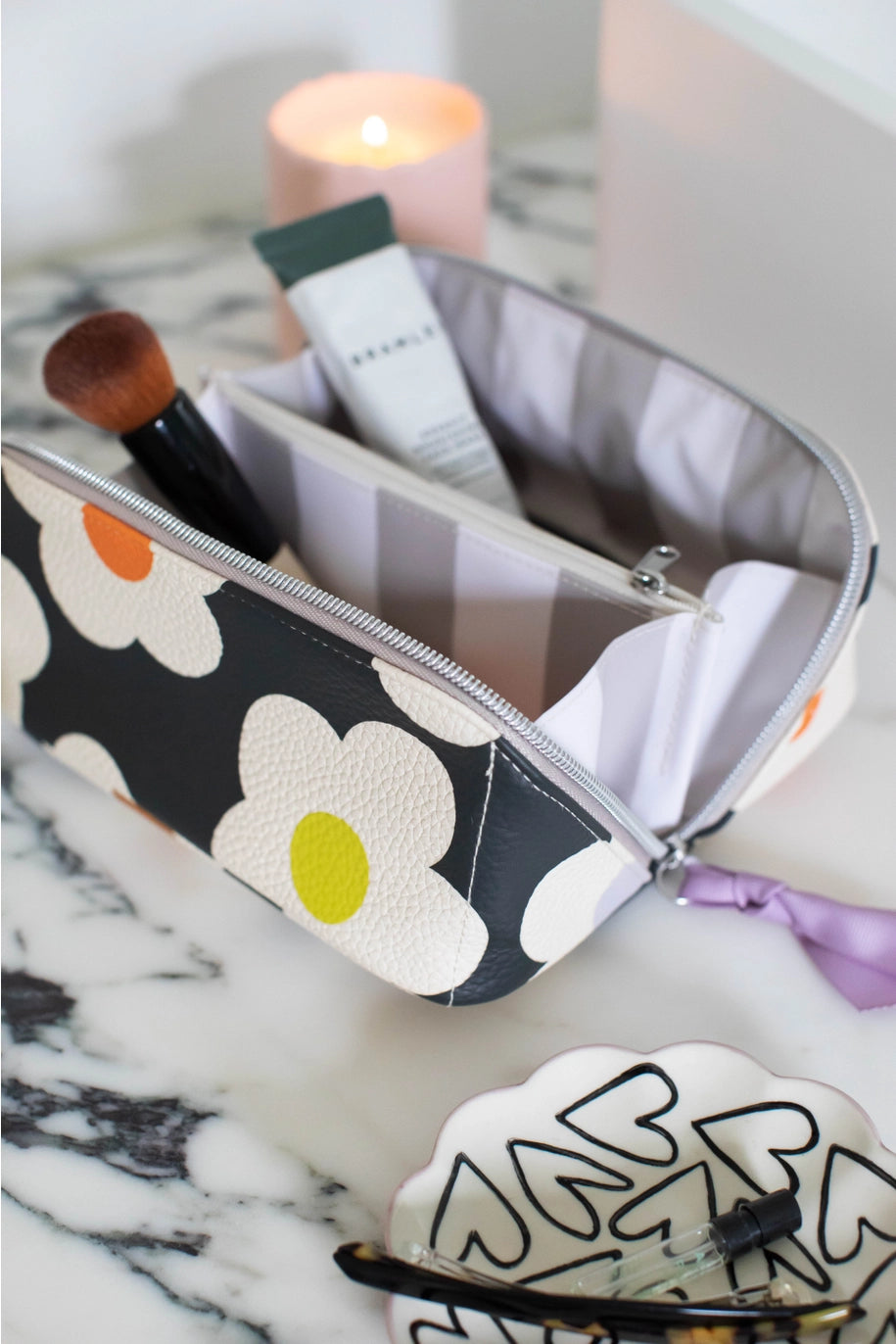 Caroline Gardner | Multi Flower Diagonal Cosmetic Bag