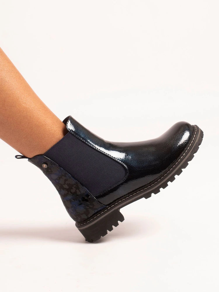 Lunar | Bessy Ankle Boot | Navy