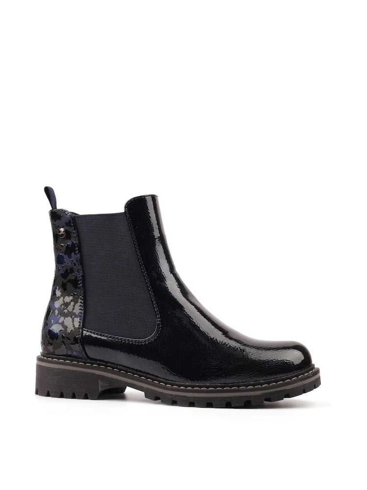 Lunar | Bessy Ankle Boot | Navy