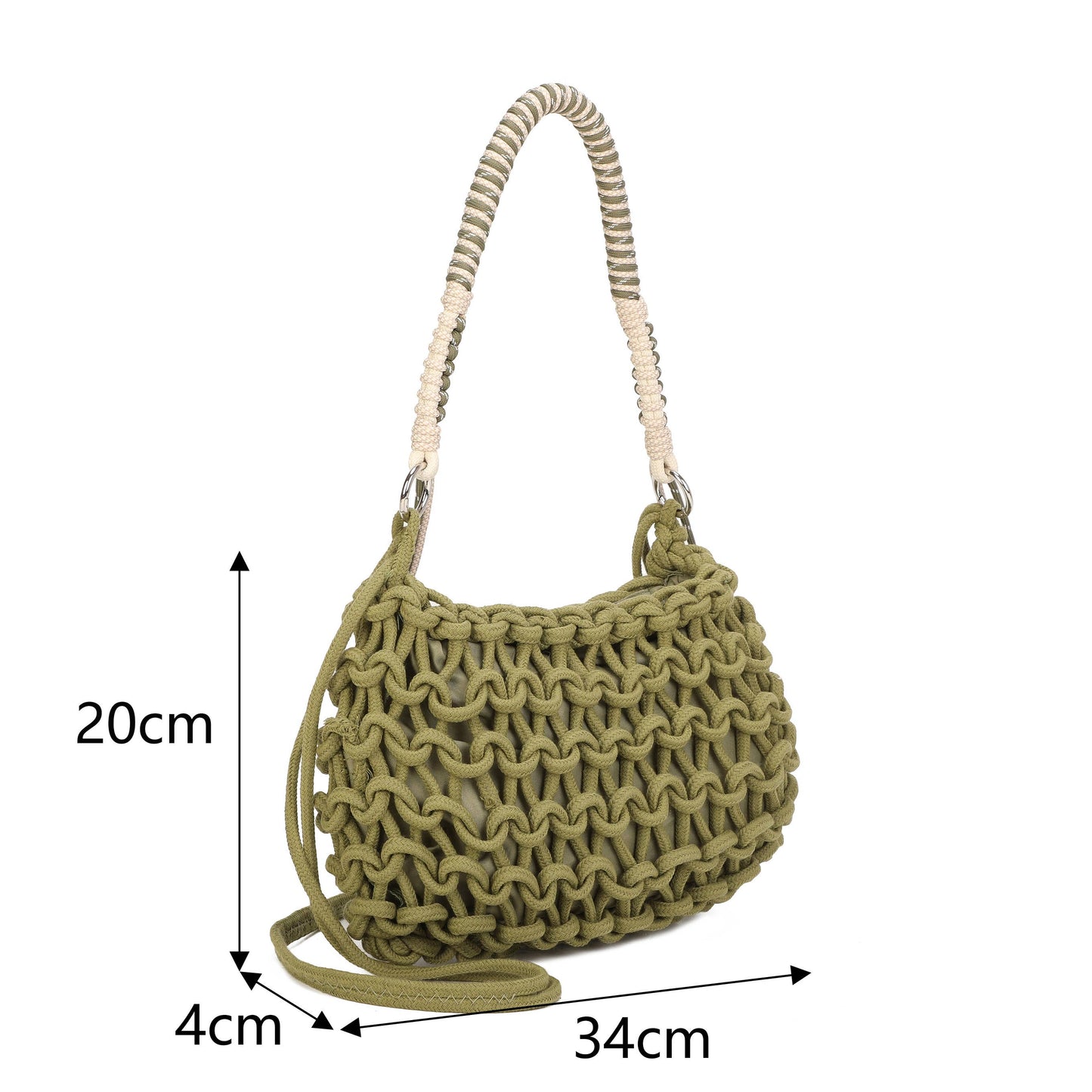 Handwoven Rope Shoulder Bag | Navy