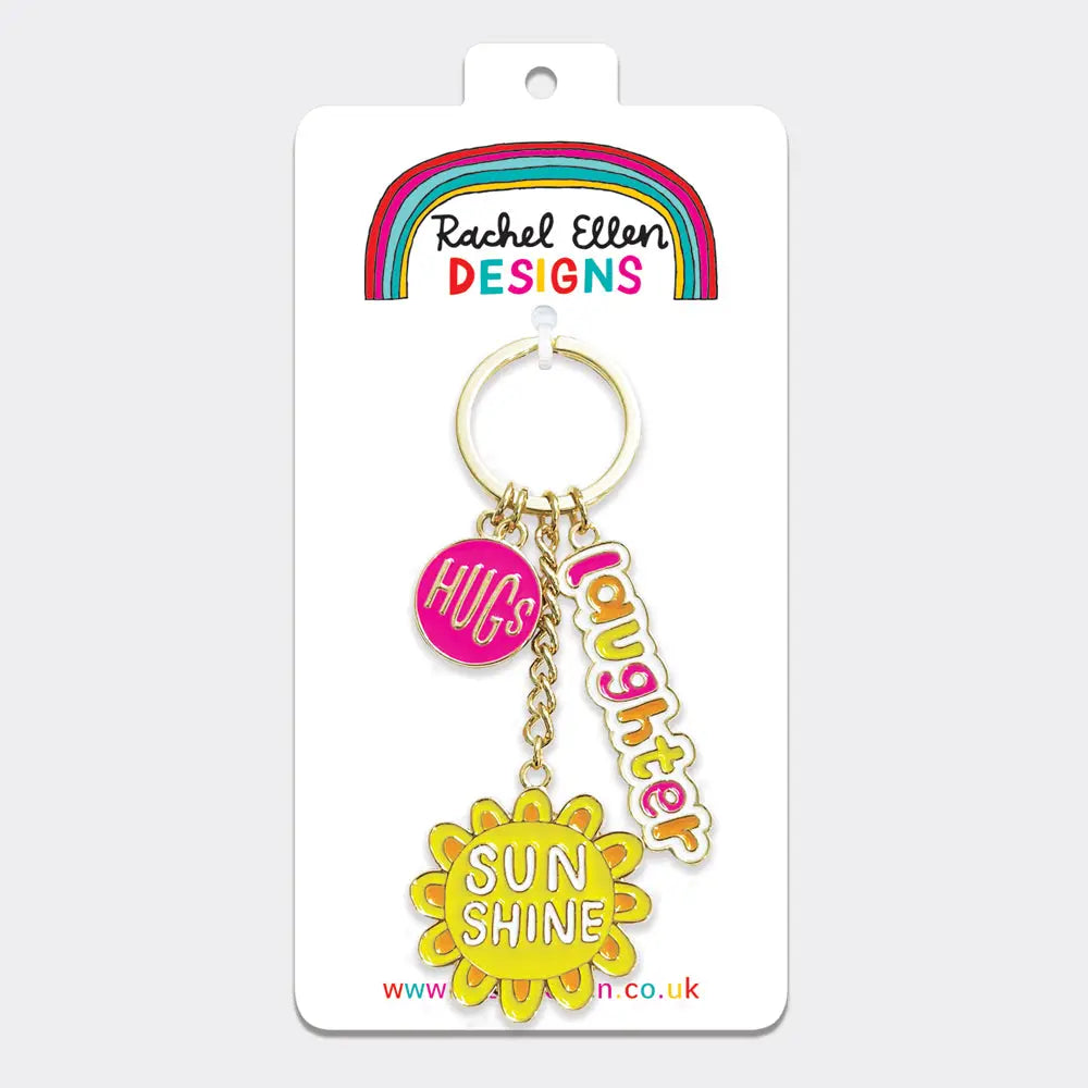 Rachel Ellen Designs | Enamel Keyring | Sunshine & Hugs - Blossom Boutique Online  