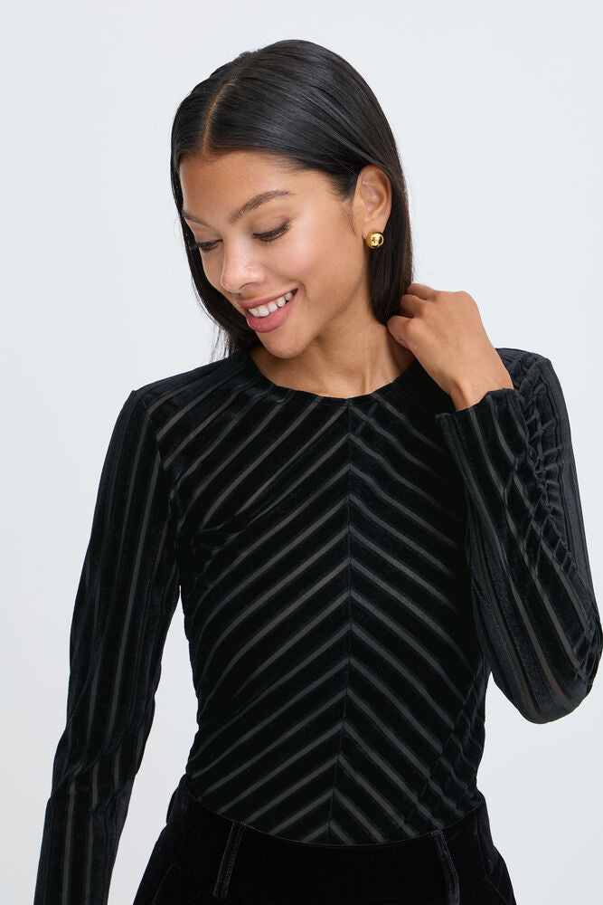 Pre-Order | BYSHIRLEY Stripe Top | Black