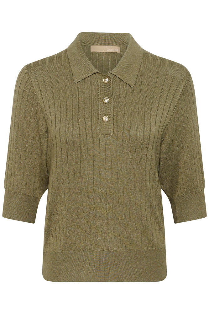 Culture | CUsophi Annemette Polo | Khaki Green
