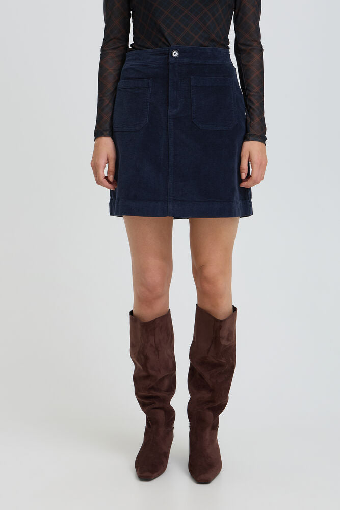 b.young | BYDASIK A POCKET Skirt | Dark Sapphire Blue