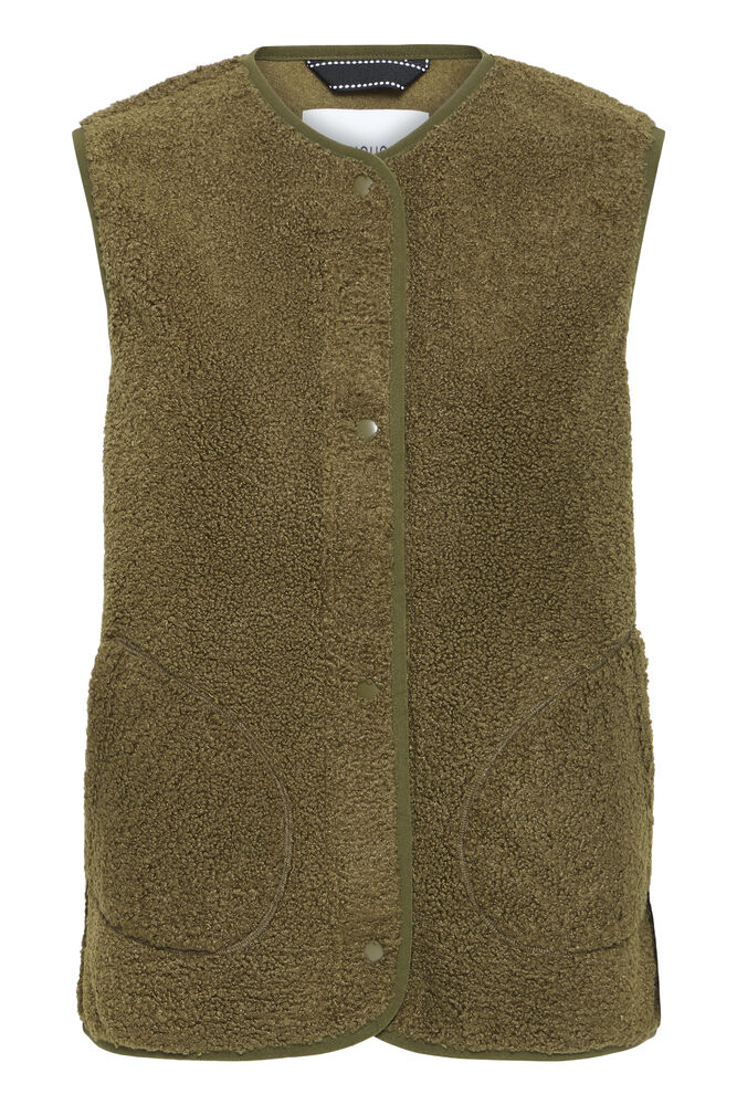 b.young | BYANTINO Waistcoat | Beech | Olive Green