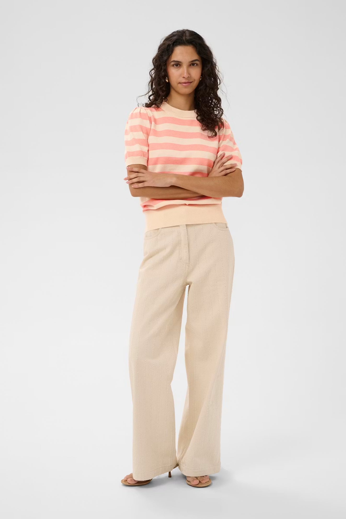 MilaSZ SS Pullover | Blooming Ivory Stripe