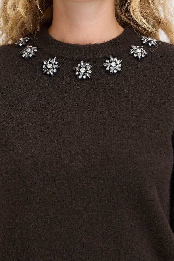Pre-Order | BYOMEA Crystal Jumper | Java Chocolate Brown