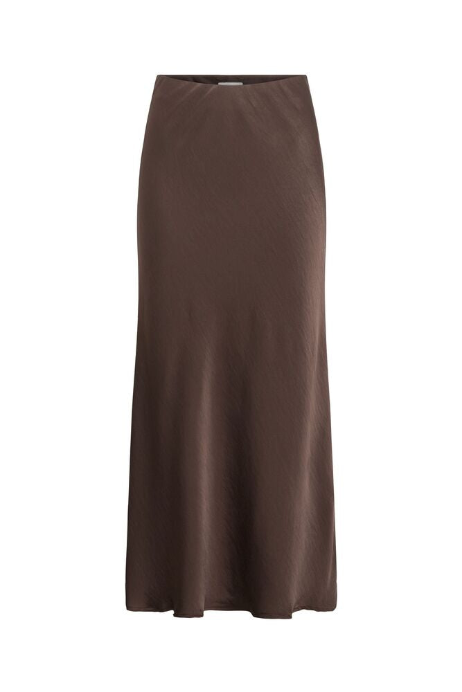 Pre-Order | BYISA Midi Skirt | Java | Chocolate Brown