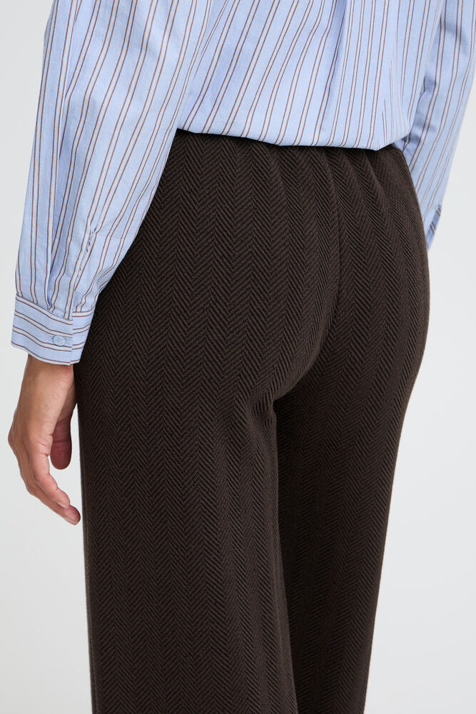 b.young| BYPETRINA Trousers | Java Meteo | Chocolate Brown