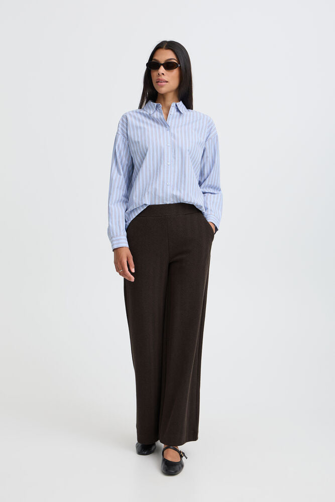 b.young| BYPETRINA Trousers | Java Meteo | Chocolate Brown