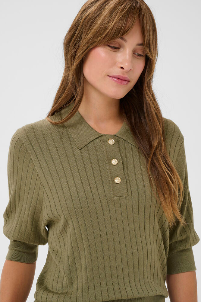 Culture | CUsophi Annemette Polo | Khaki Green