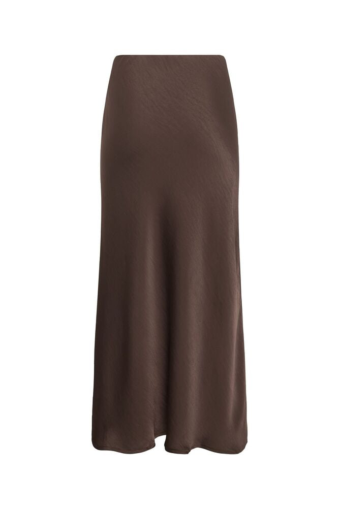 Pre-Order | BYISA Midi Skirt | Java | Chocolate Brown