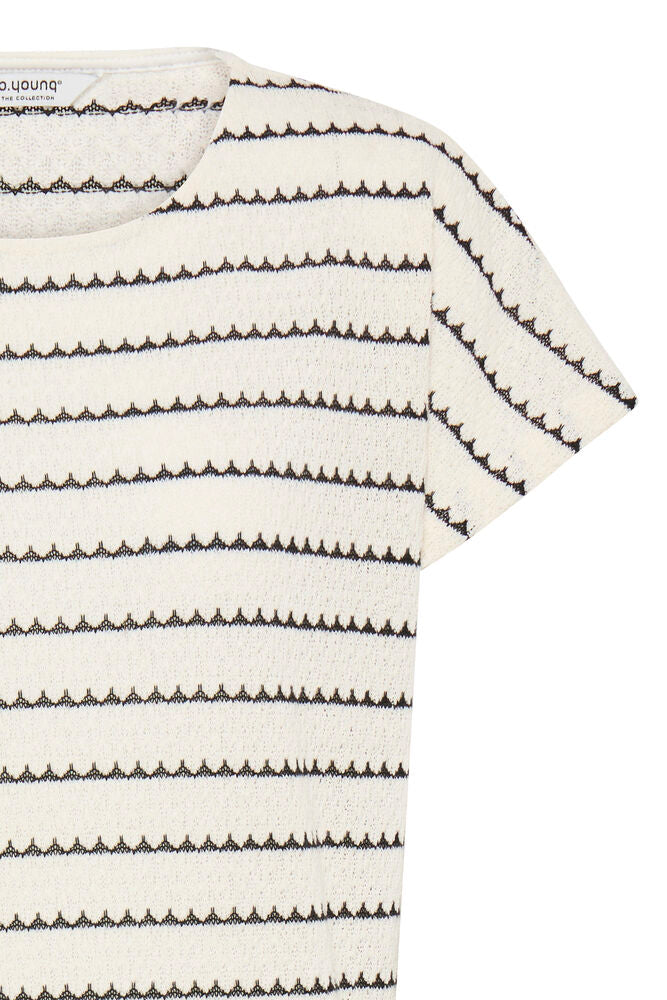 B.young | BYSIV Boat Neck Top | Black & White