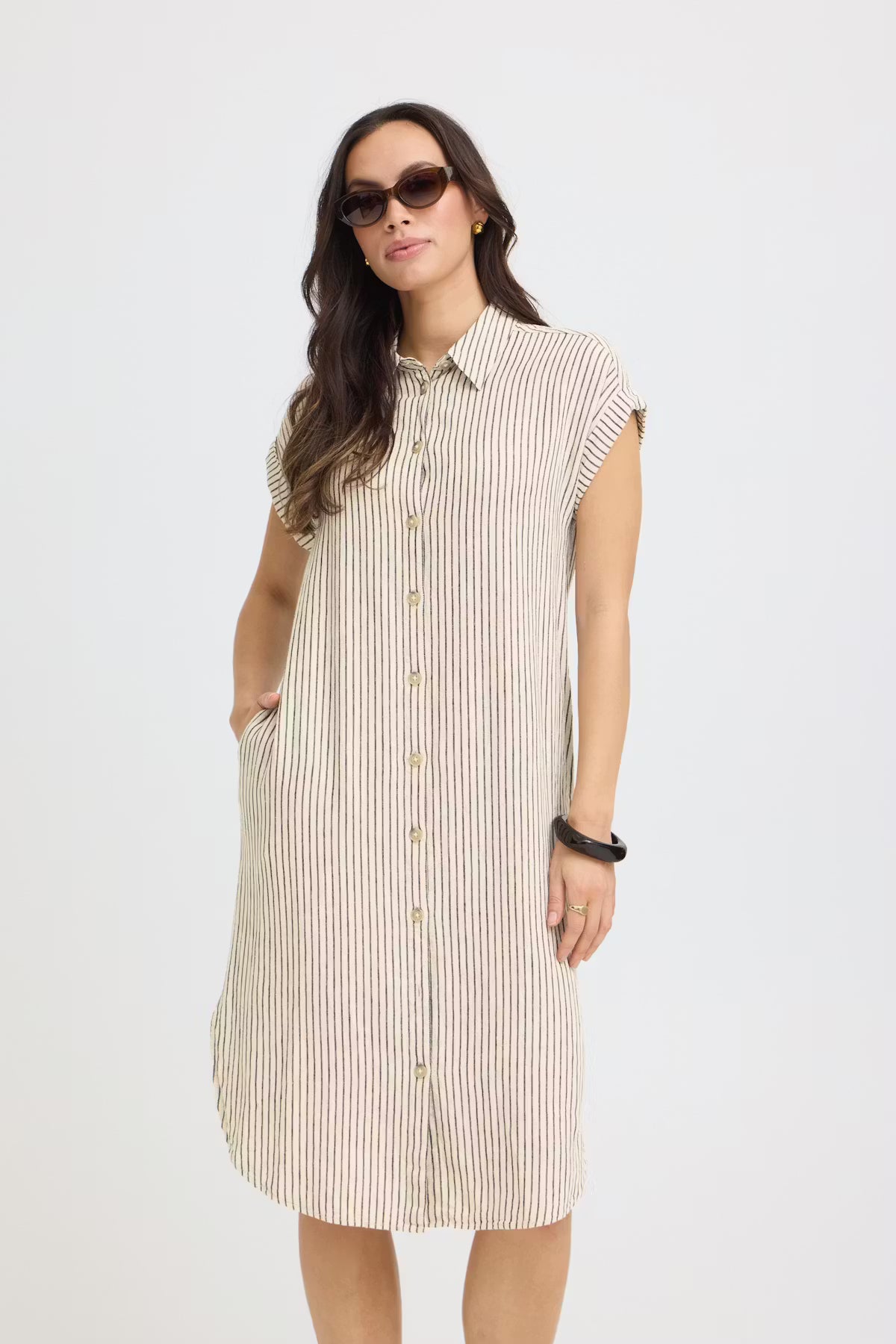 B.young | BYFALAKKA Shirt Dress | Natural Stripe