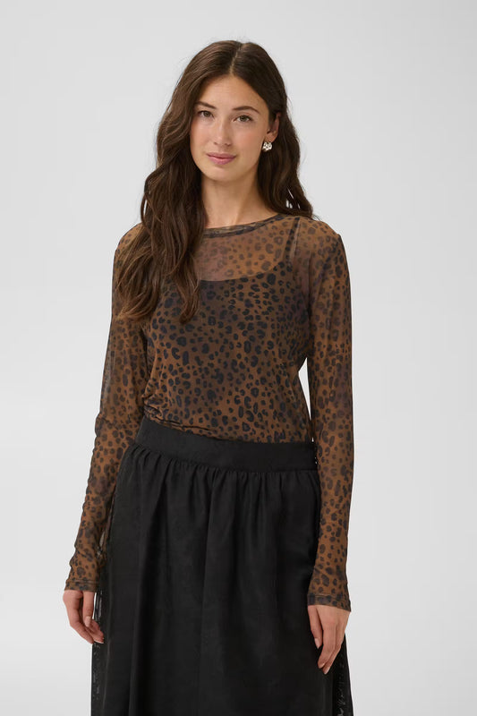 Culture | CUASHLEY Blouse | Brown Leopard