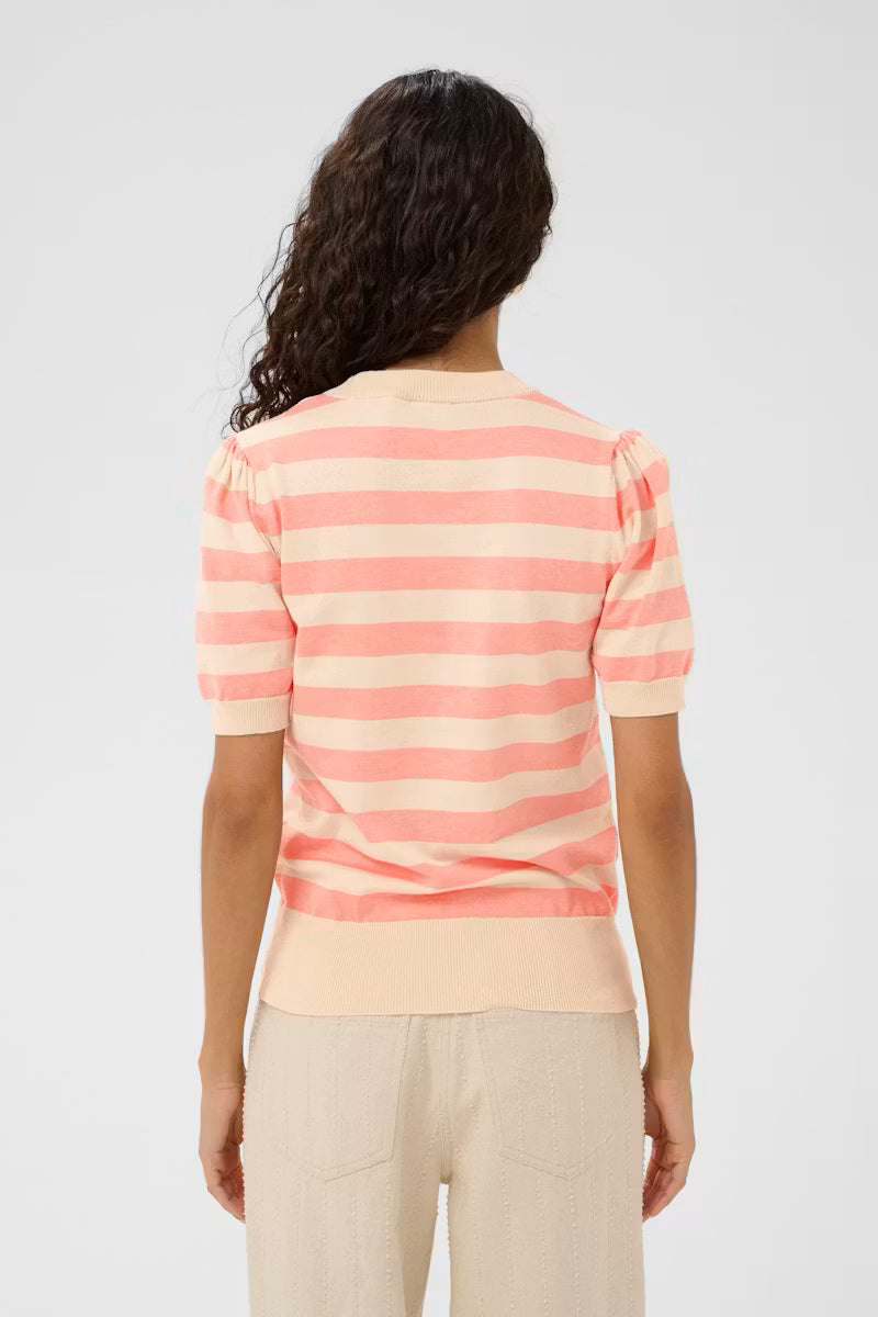 MilaSZ SS Pullover | Blooming Ivory Stripe