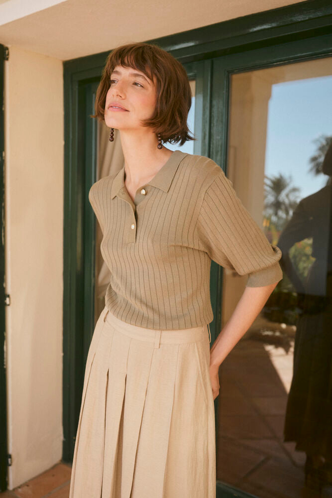 Culture | CUsophi Annemette Polo | Khaki Green