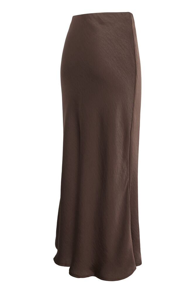 Pre-Order | BYISA Midi Skirt | Java | Chocolate Brown