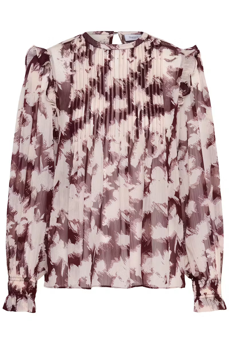 Saint Tropez | UmindaSZ Blouse |  Winetasting Shadow Blooms