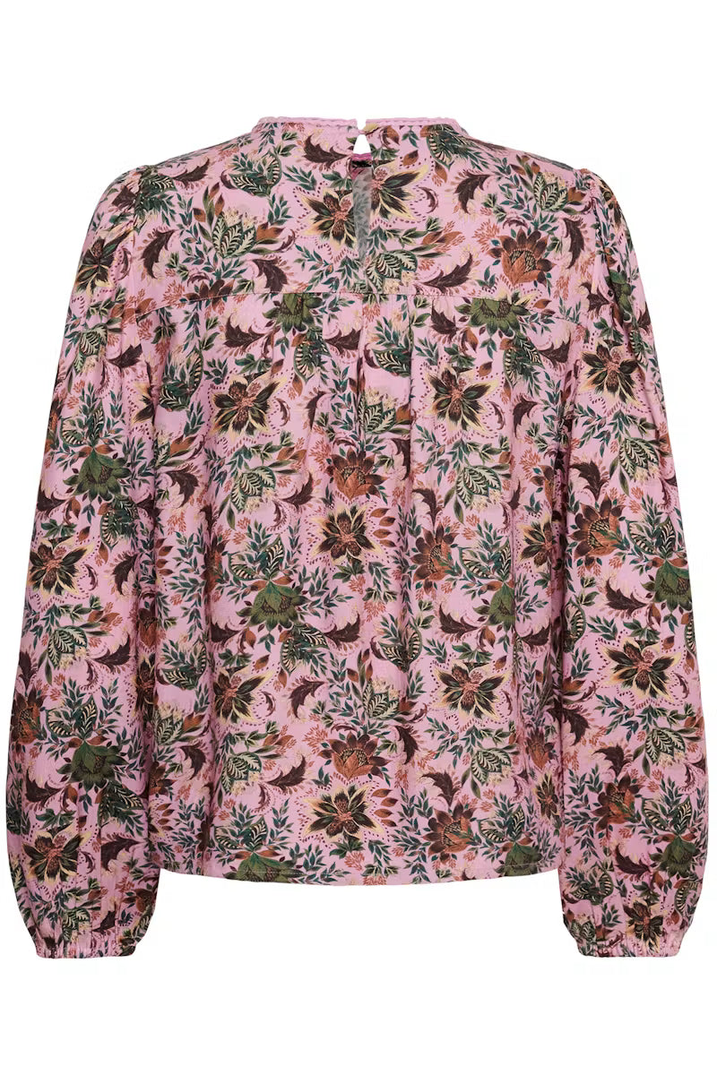 Saint Tropez | TeodoraSZ Blouse |  Mauve Mist Lotus Blooms / Pink