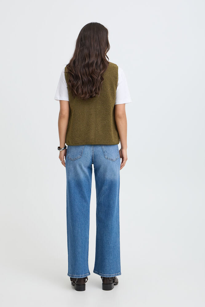b.young | BYANTINO Waistcoat | Beech | Olive Green