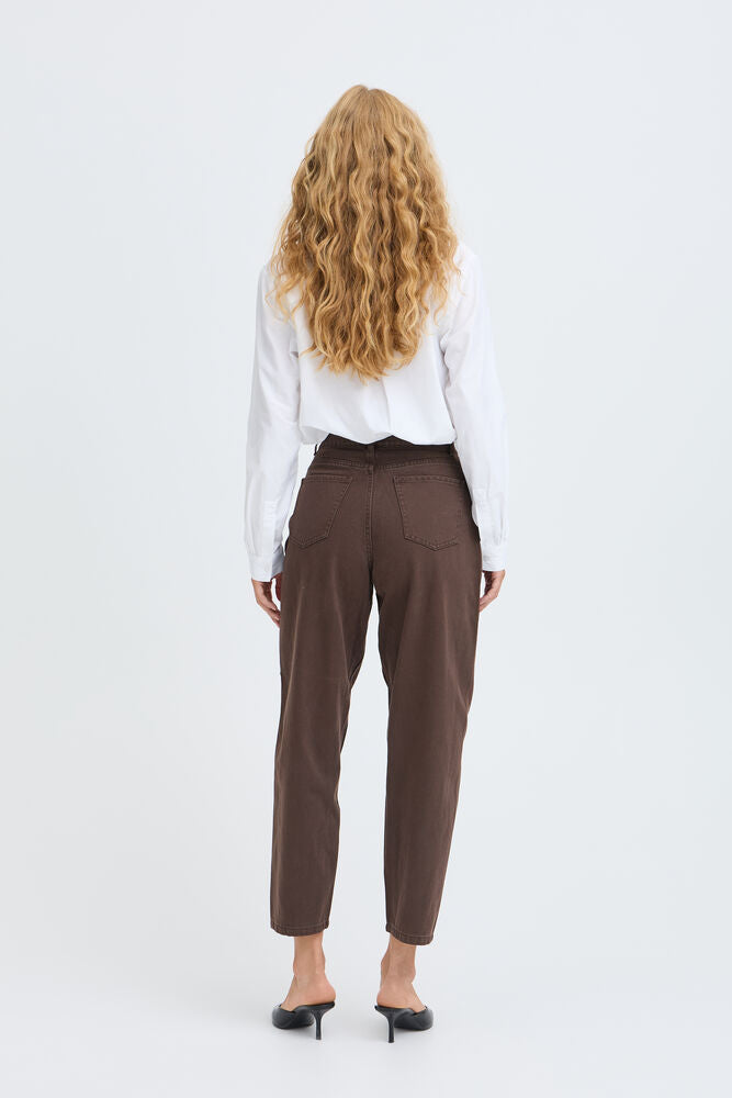 b.young | BYKAMARI Barrel Jeans | Chocolate Brown