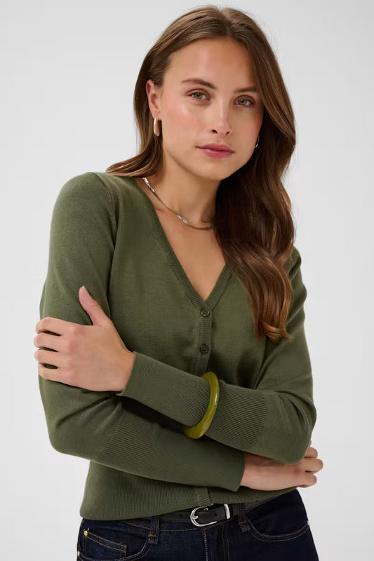 Saint Tropez | MilaSZ Slim Cardigan | Olive Green