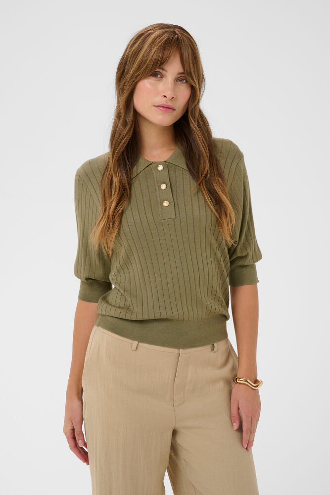 Culture | CUsophi Annemette Polo | Khaki Green