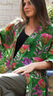 POM - Longer Length Green Mix Floral Kimono