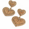 My Doris | Glitzy Gold Heart Earrings