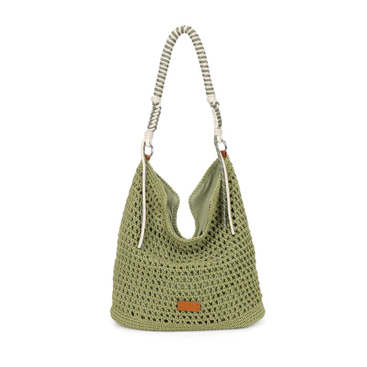 Pre-Order | Crochet Hobo Bag | Green