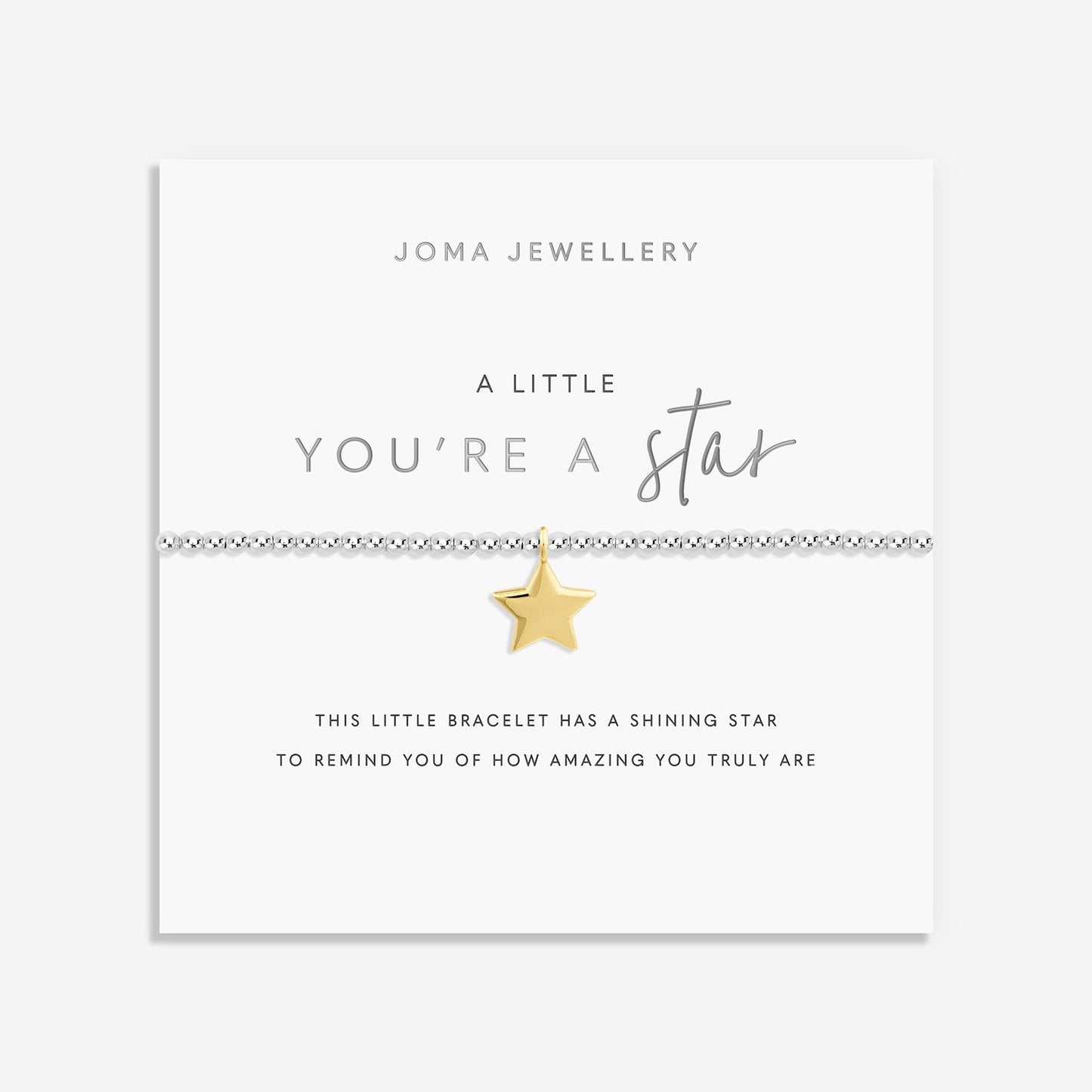 Joma Jewellery |  A Little 'You're A Star' Bracelet in Silver and Gold Plating