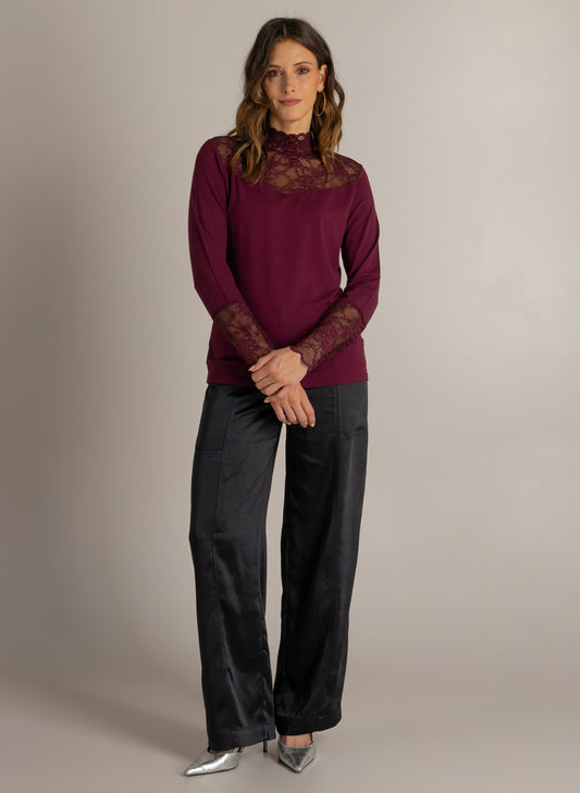 Ivy Beau | IBMARTE Top | Wine Red