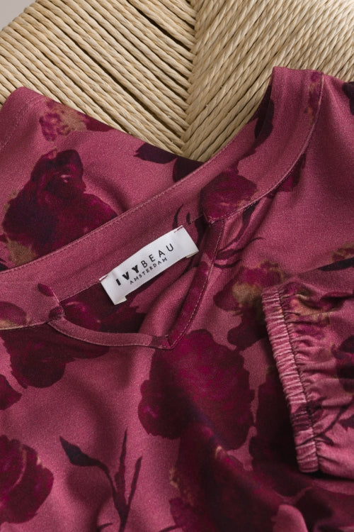 Ivy Beau | IBMADISON Top | Wine Red