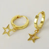 My Doris | Brushed Gold Star Hoops