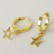 My Doris | Brushed Gold Star Hoops