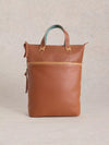 White Stuff | Leather Convertible Backpack | Tan