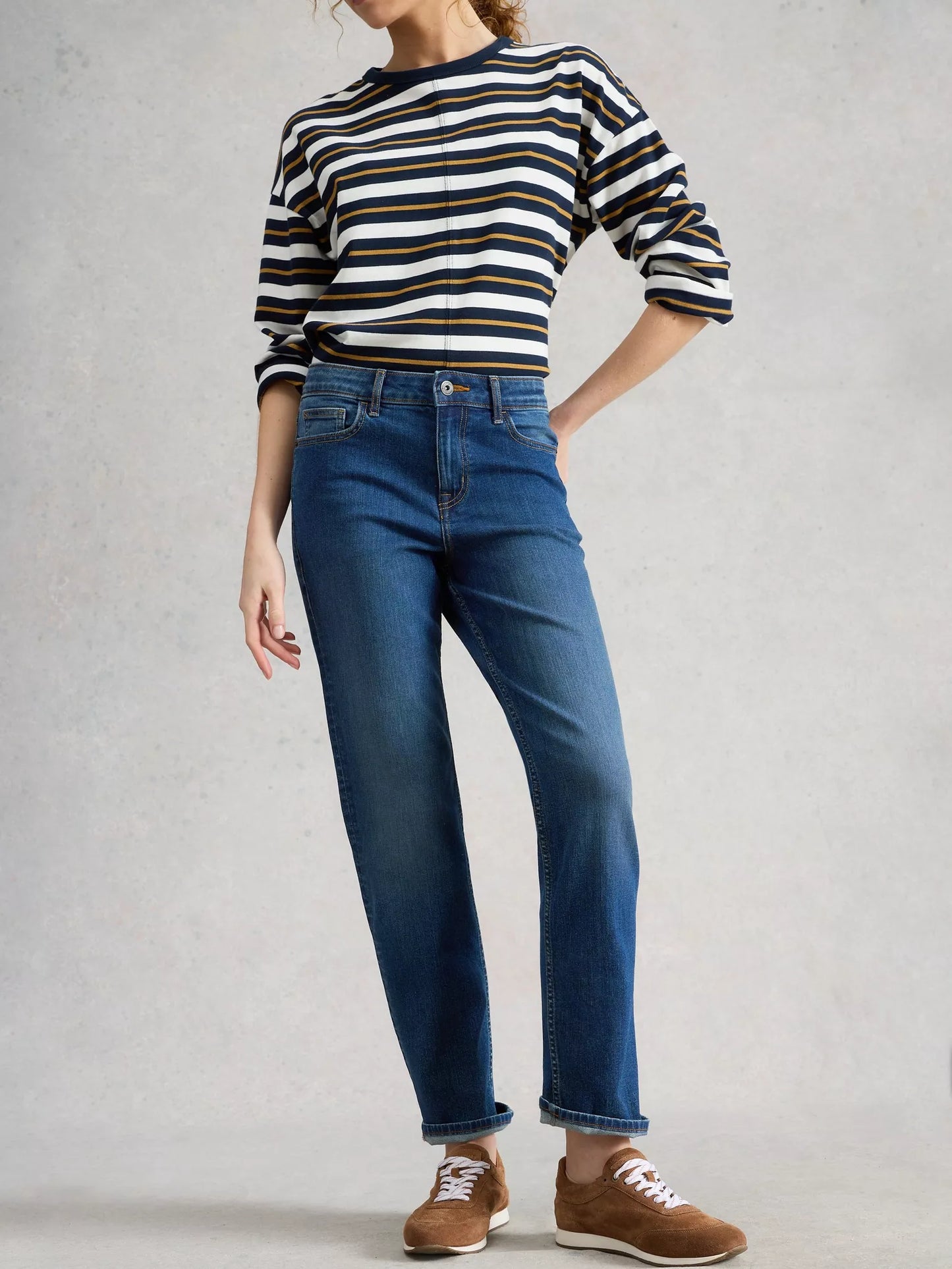 White Stuff | Taylor Straight Jean | Mid Denim