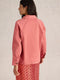 White Stuff | Eden Denim Collared Jacket | Mid Red