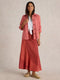 White Stuff | Eden Denim Collared Jacket | Mid Red