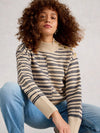 White Stuff | Mix Stripe Stand Neck Jumper