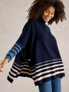 White Stuff | Ivy Side Slit Throw On | Navy Blue