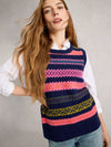 White Stuff | Lottie Fair isle Tank| Navy