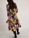 White Stuff | Rua Jersey Collared Shirt Dress | Navy Multi