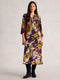 White Stuff | Rua Jersey Collared Shirt Dress | Navy Multi