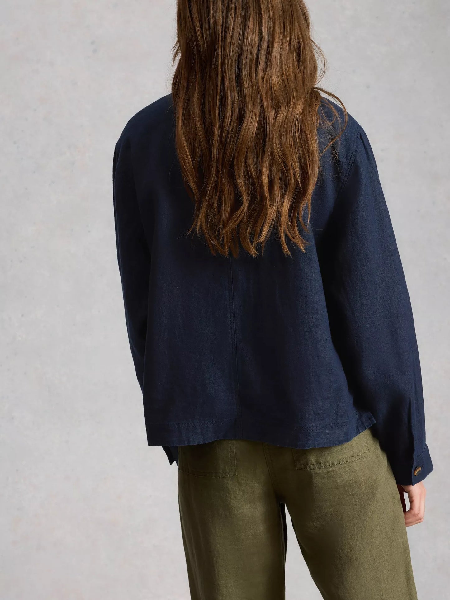 White Stuff | Isabel Linen Jacket | Dark Navy