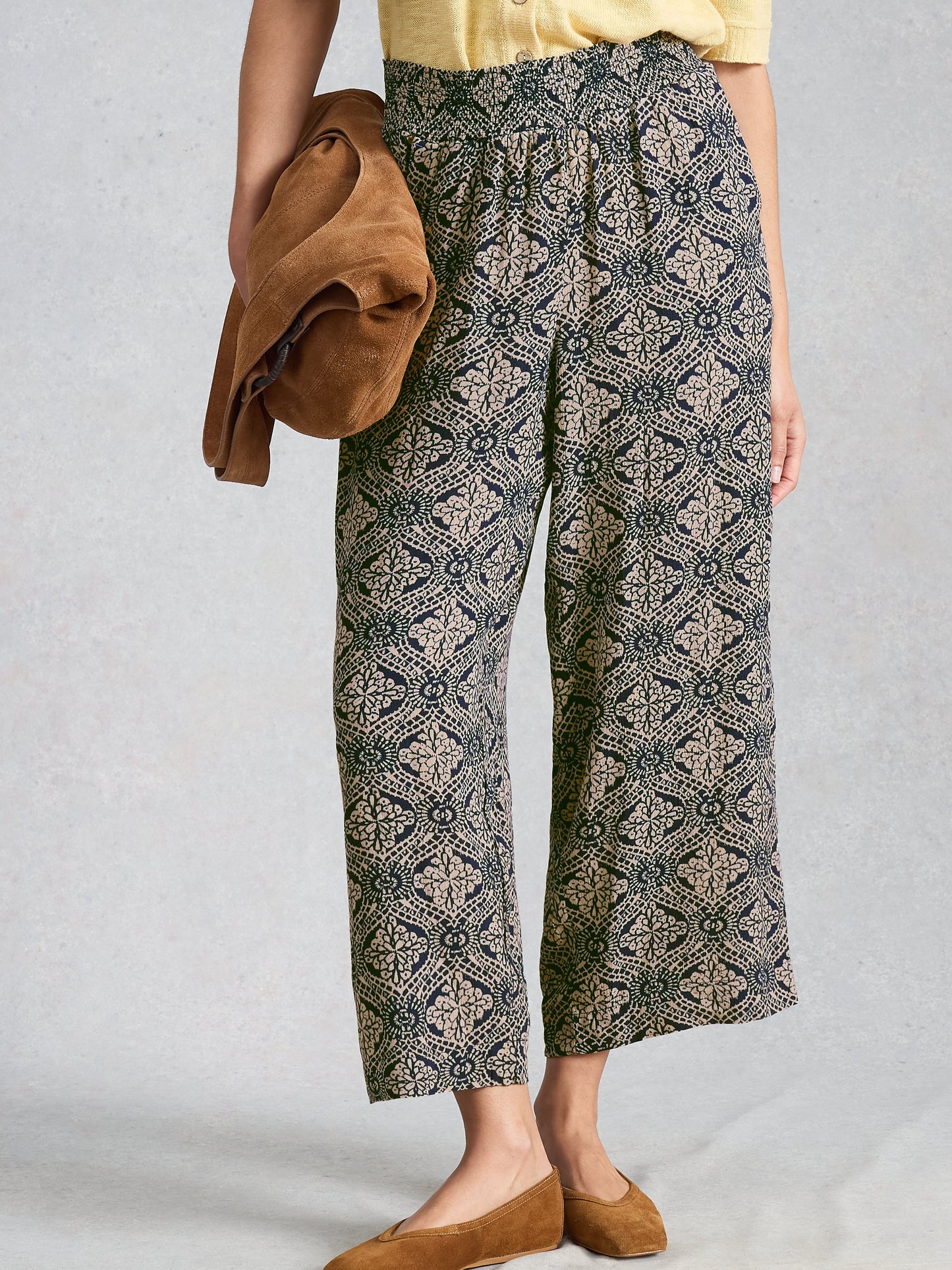 White Stuff | Shelly Crinkle Culotte | Navy Print
