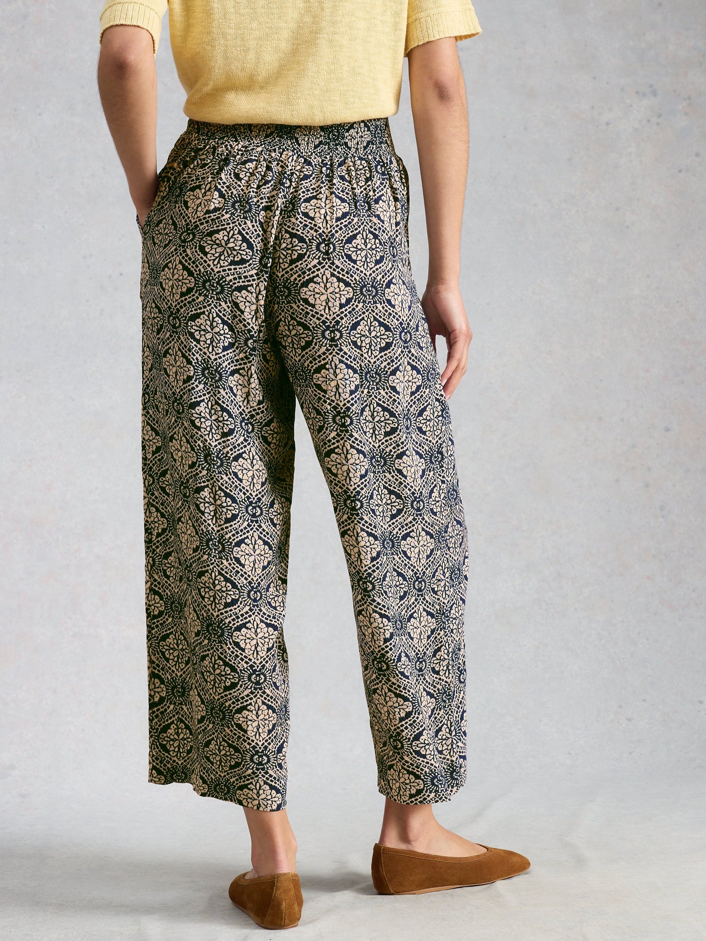 White Stuff | Shelly Crinkle Culotte | Navy Print