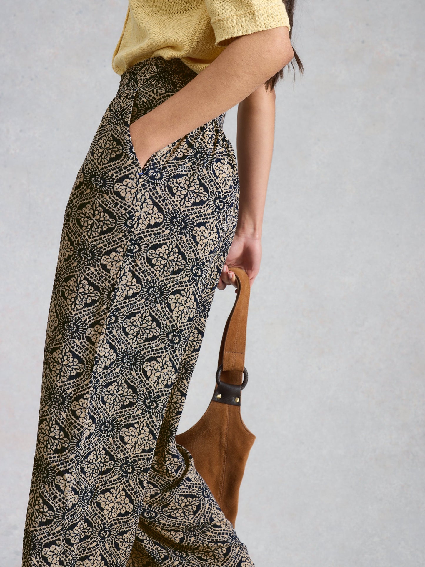 White Stuff | Shelly Crinkle Culotte | Navy Print