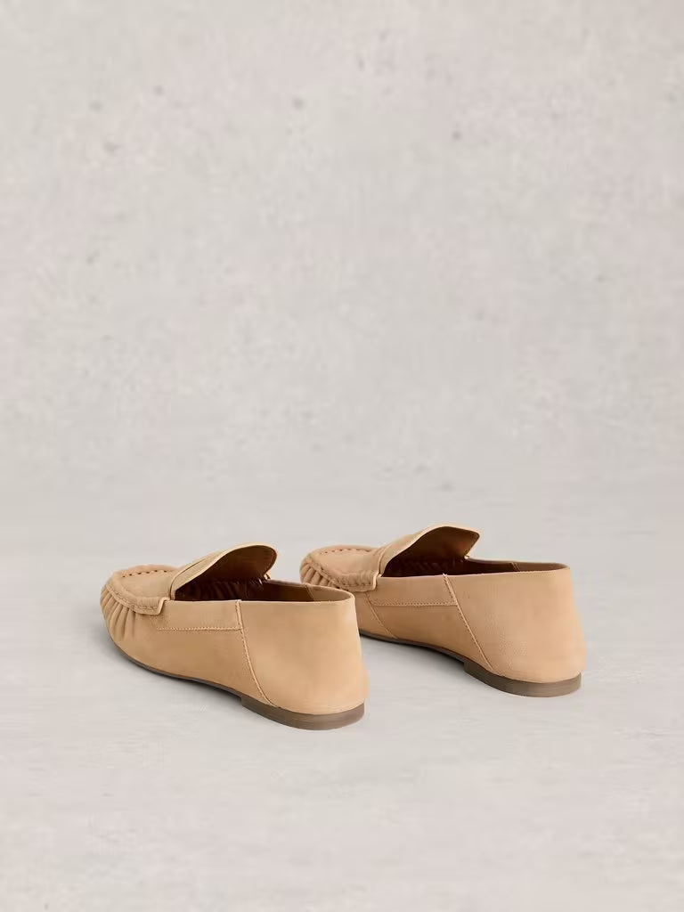White Stuff | Lola Ruched Loafer | Light Tan